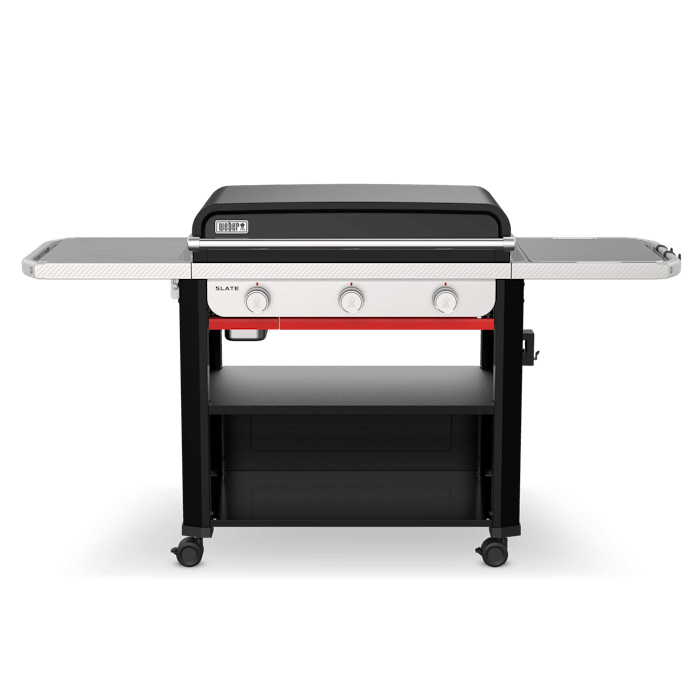 Weber Grills Slate 30-Inch Freestanding 3-Burner Propane Gas Rust-Resistant Flat Top Griddle - Black
