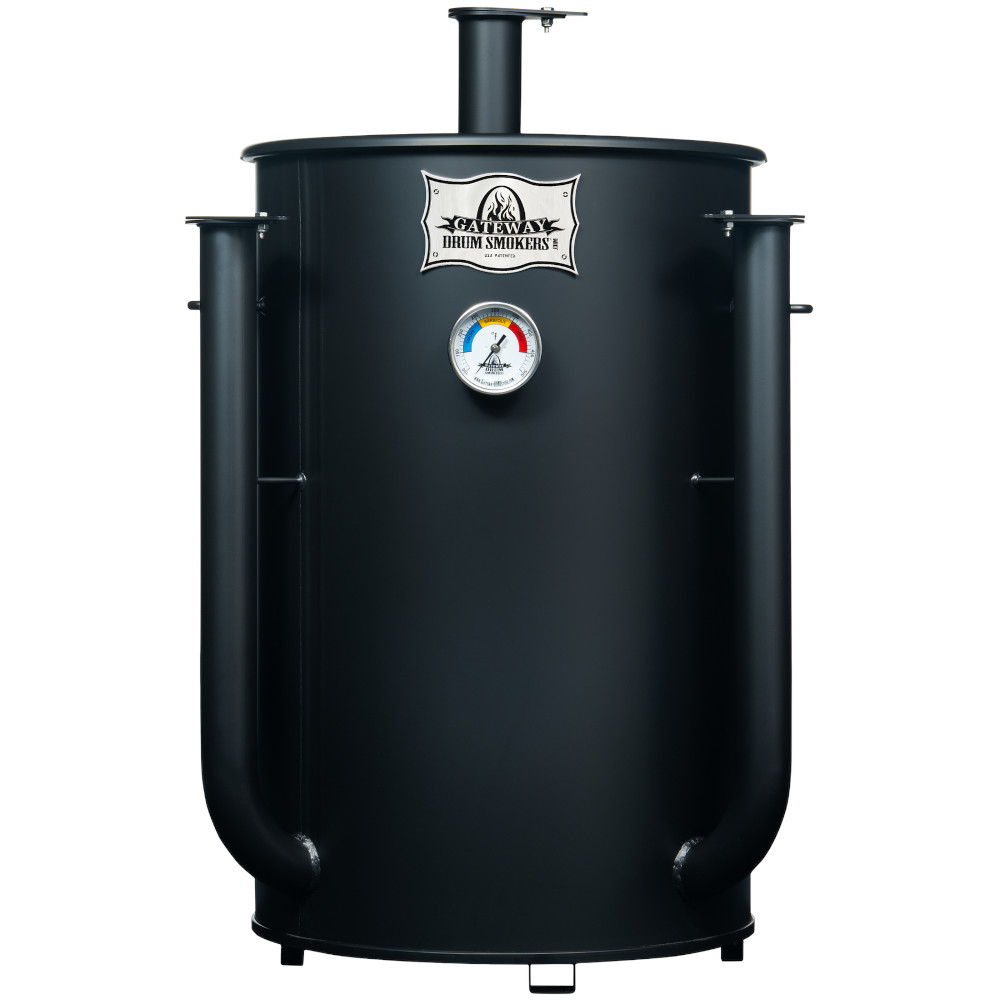 Gateway Drum Smokers 30 Gallon Charcoal BBQ Smoker - Matte Black
