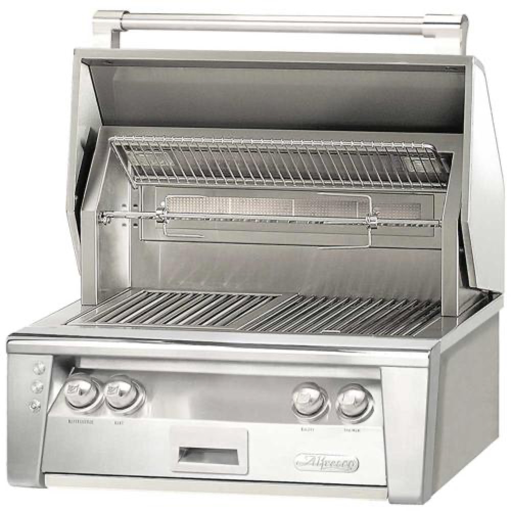Alfresco Grills ALXE 30-Inch 2-Burner Built-In Propane Gas Grill with Rear Infrared Burner - Stainless Steel