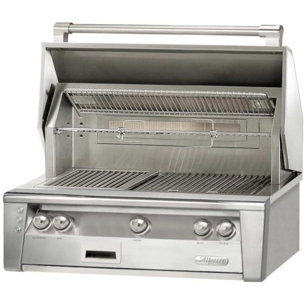 Alfresco Grills ALXE 36-Inch 3-Burner Built-In Propane Gas Grill with Rear Infrared Burner - Stainless Steel