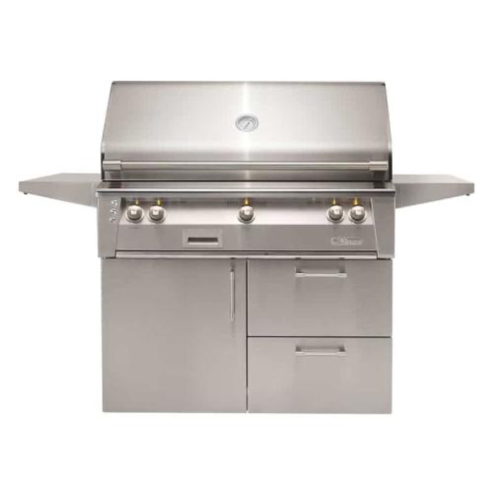 Alfresco Grills ALXE 42-Inch 3-Burner Freestanding Deluxe Propane Gas Grill with Sear Zone and Rear Infrared Burner - Stainless Steel