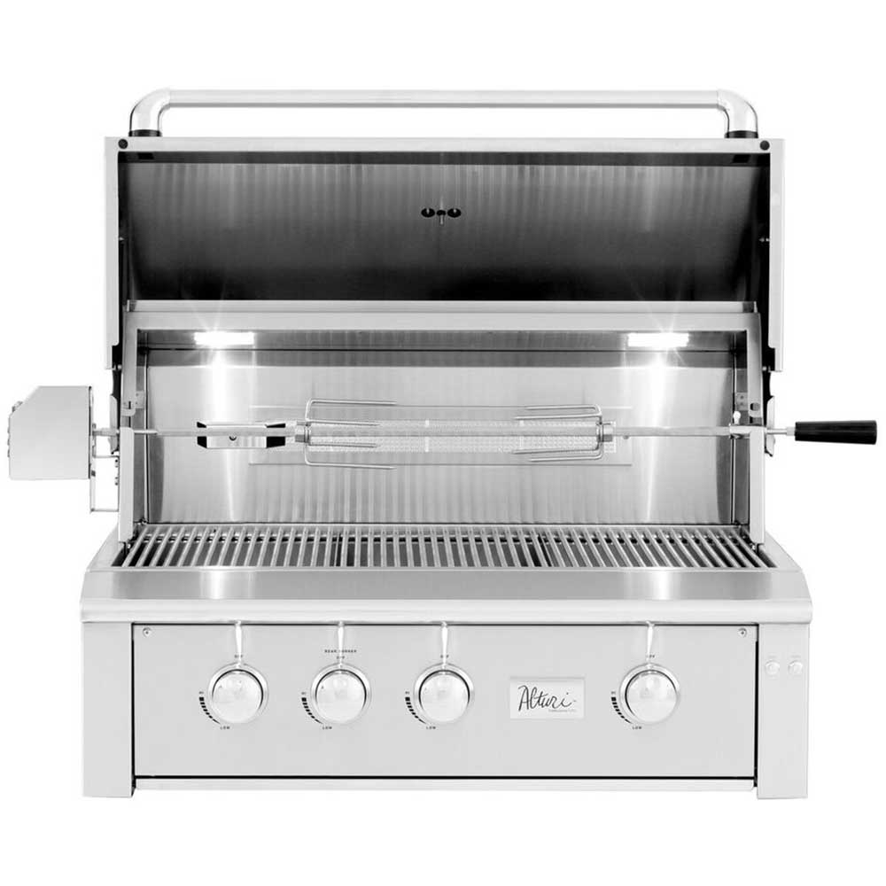 Alturi Grills 36-Inch 3-Burner Built-In Propane Gas Grill with Stainless Steel Burners and Rear Infrared Burner