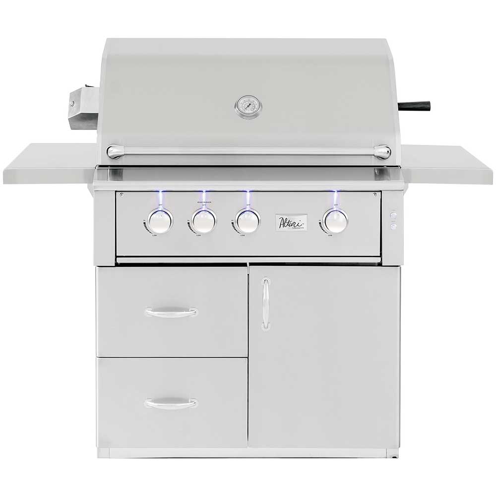 Alturi Grills 36-Inch 3-Burner Freestanding Propane Gas Grill with Stainless Steel Burners and Rear Infrared Burner