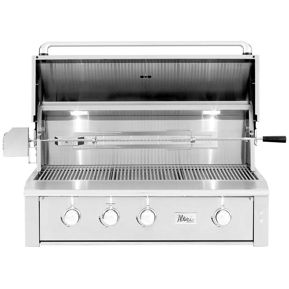 Alturi Grills 42-Inch 3-Burner Built-In Propane Gas Grill with Stainless Steel Burners and Rear Infrared Burner