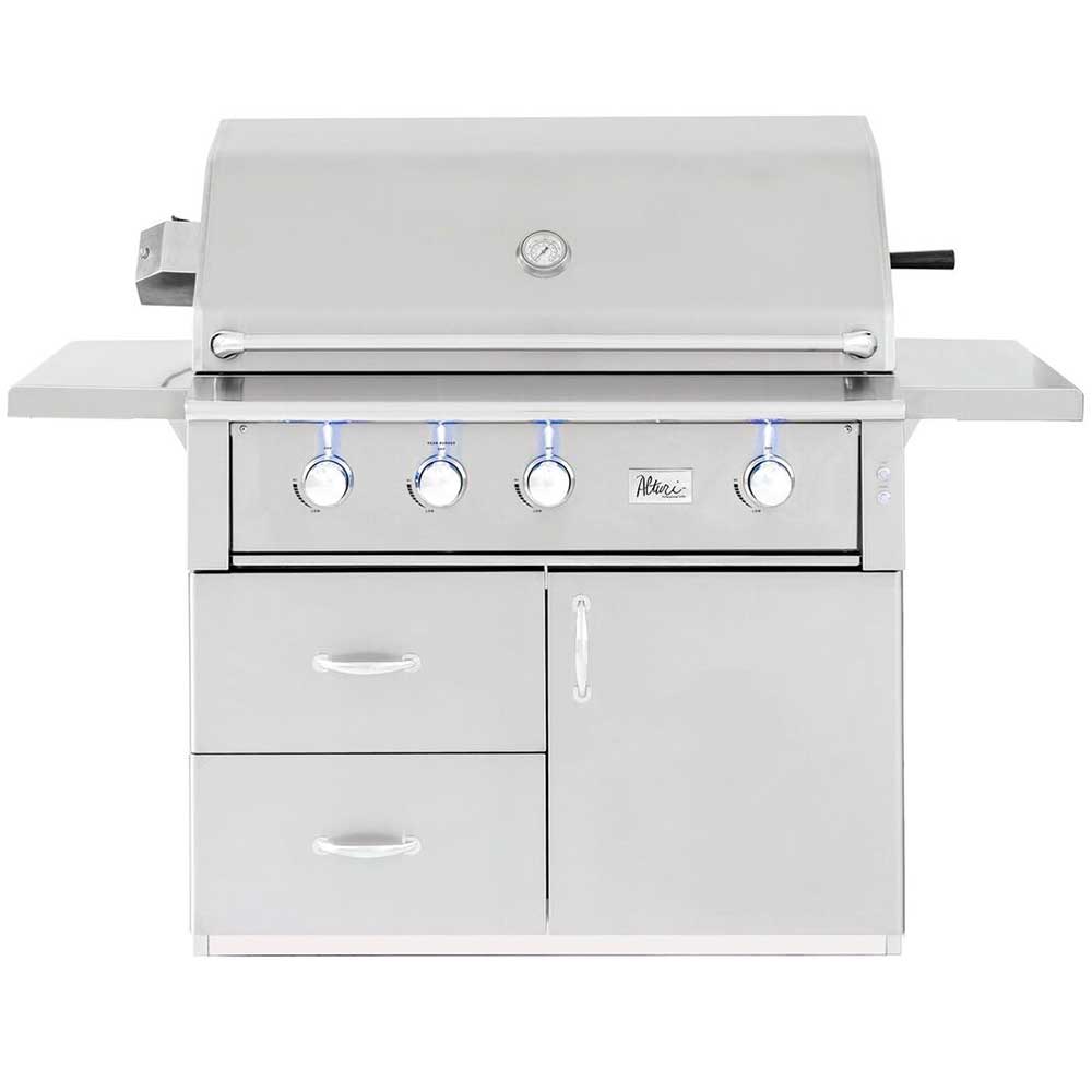 Alturi Grills 42-Inch 3-Burner Freestanding Propane Gas Grill with Stainless Steel Burners and Rear Infrared Burner