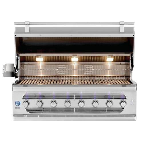 American Made Grills Muscle 54-Inch 8-Burner Built-In Multi Fuel Wood / Charcoal / Propane Gas Grill