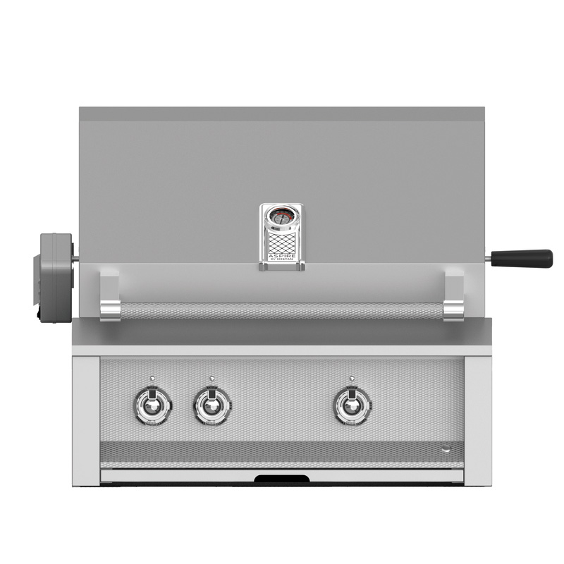 Aspire by Hestan 30-Inch 2-Burner Built-In Propane Gas Grill with Infrared Rotisserie Burner - Stainless Steel