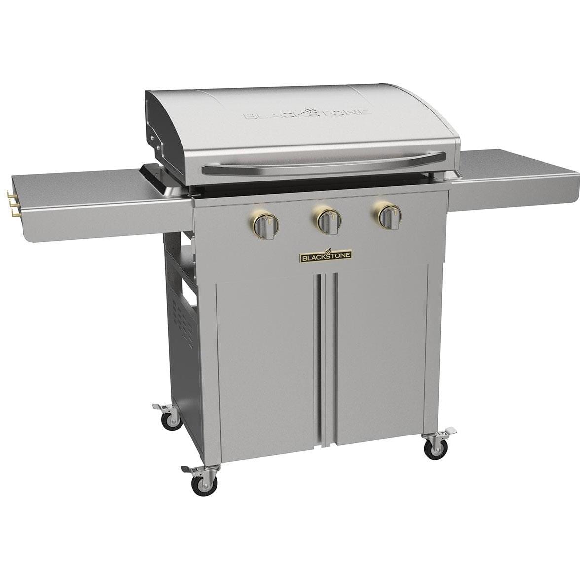 Blackstone Select 28-Inch 3-Burner Freestanding Flat Top Propane Gas Griddle with Cabinet
