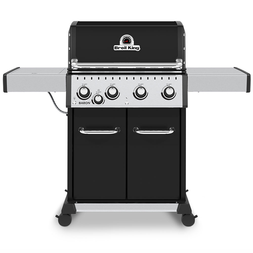 Broil King Baron 440 Pro 4-Burner Freestanding Propane Gas Grill with Side Burner