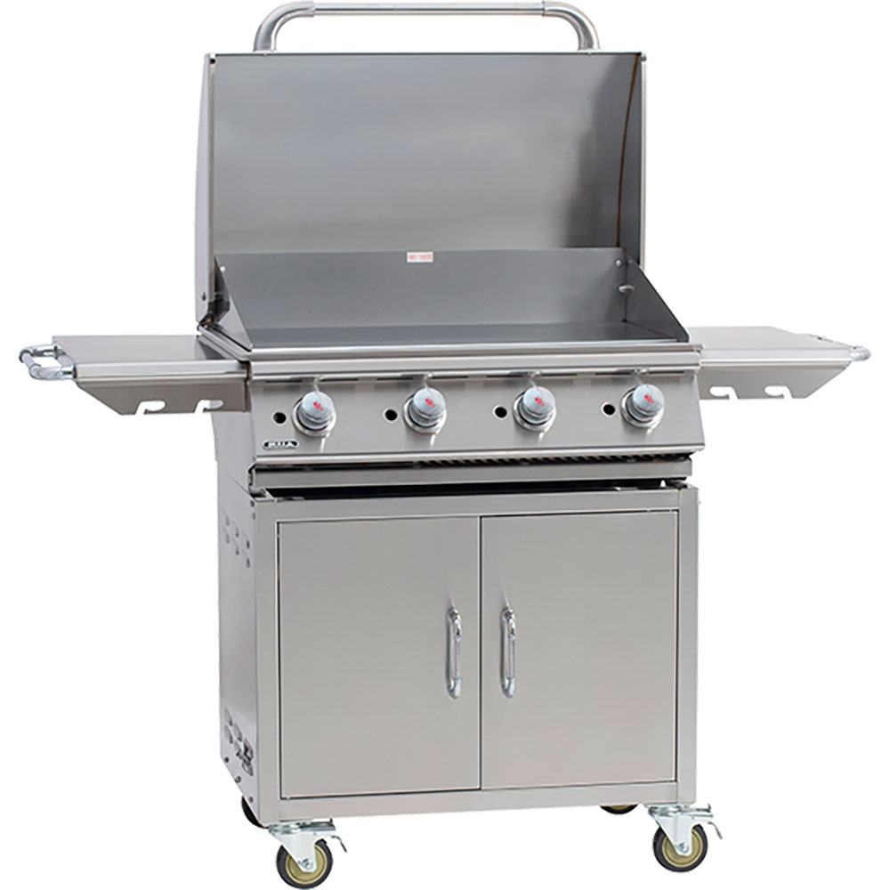 Bull BBQ 30-Inch 4-Burner Freestanding Propane Gas Commercial Style Flat Top Griddle