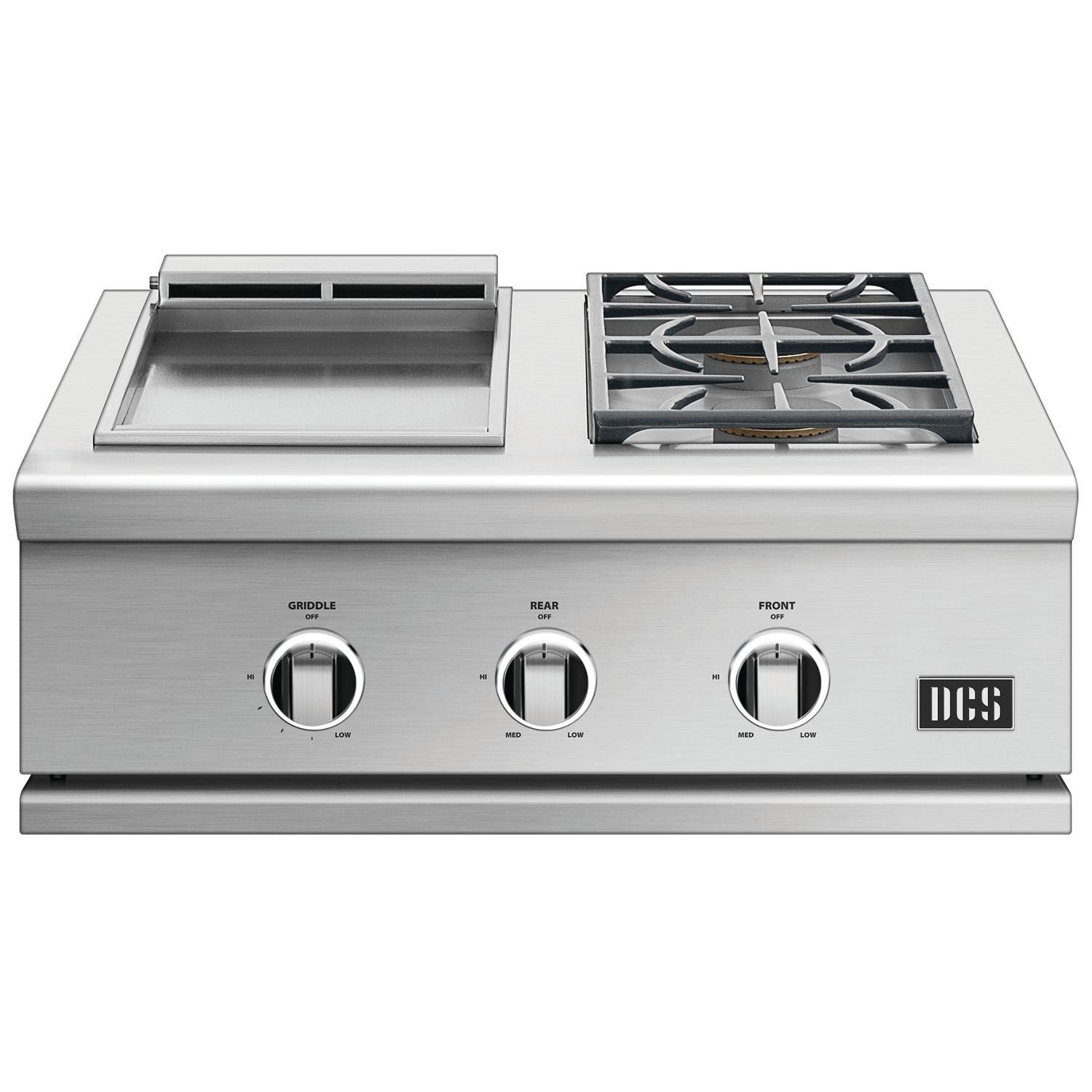DCS Series 9 30-Inch Built-In Propane Gas Double Side Burner with Griddle