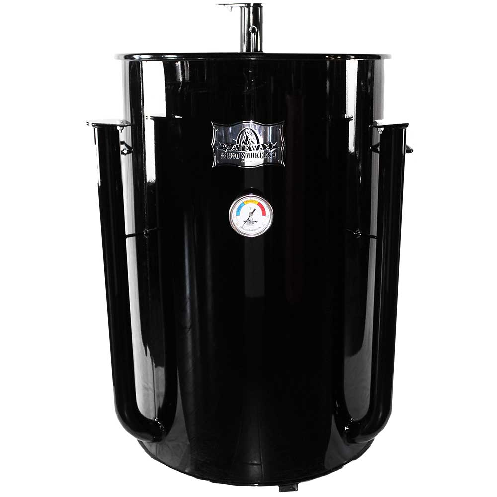 Gateway Drum Smokers Sizzle Edition 55 Gallon Charcoal BBQ Smoker - Gloss Black