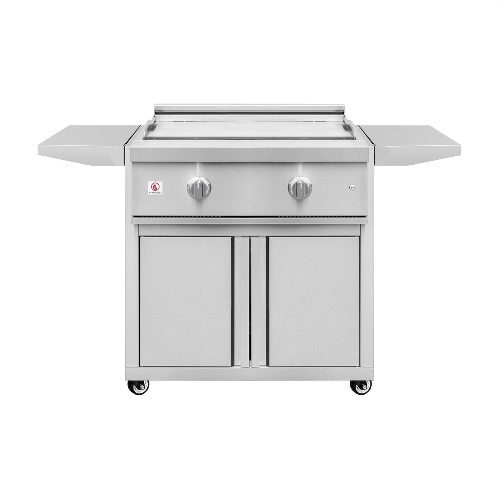 Summerset Grills Pro Series 30-Inch 2-Burner Freestanding Propane Gas Commercial Style Flat Top Griddle