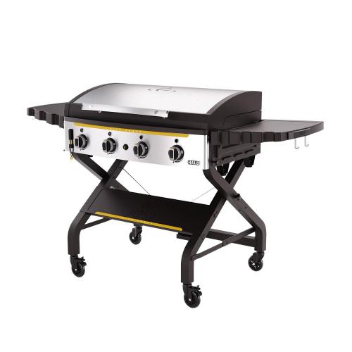 Halo Elite 4B 36-Inch 4-Burner Freestanding Propane Gas Commercial Style Flat Top Griddle with Hood