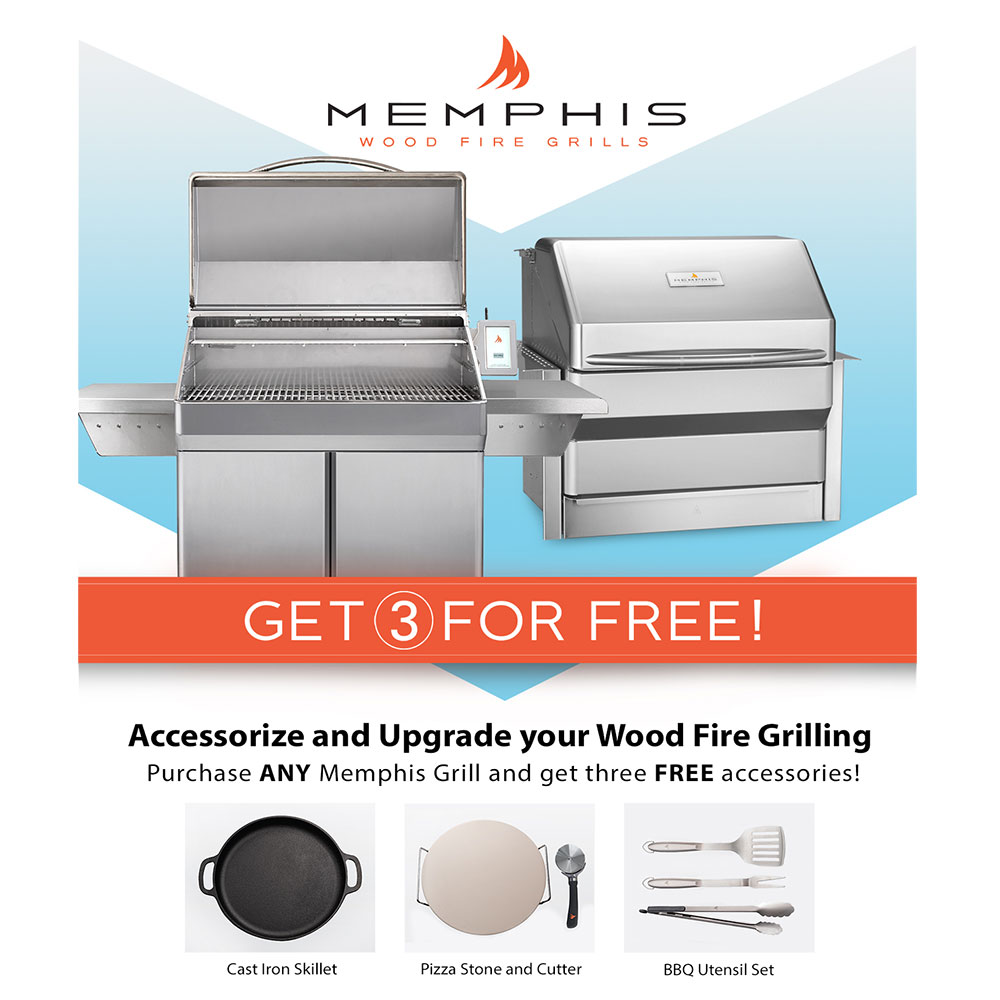 Memphis Grills Elevate Wi-Fi Controlled 30-Inch 430 Stainless Steel Built-In Pellet Grill