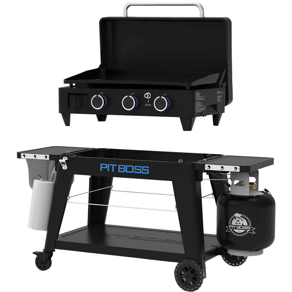 Pit Boss Grills Ultimate Lift-Off Series 57-Inch 3-Burner Freestanding/Tabletop Propane Gas Commercial Style Flat Top Griddle