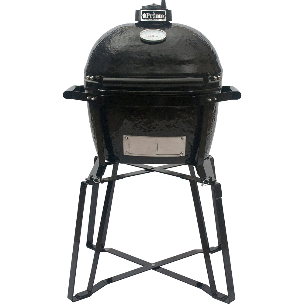 Primo Oval JR 200 Charcoal Ceramic Kamado Grill on GO Portable Base