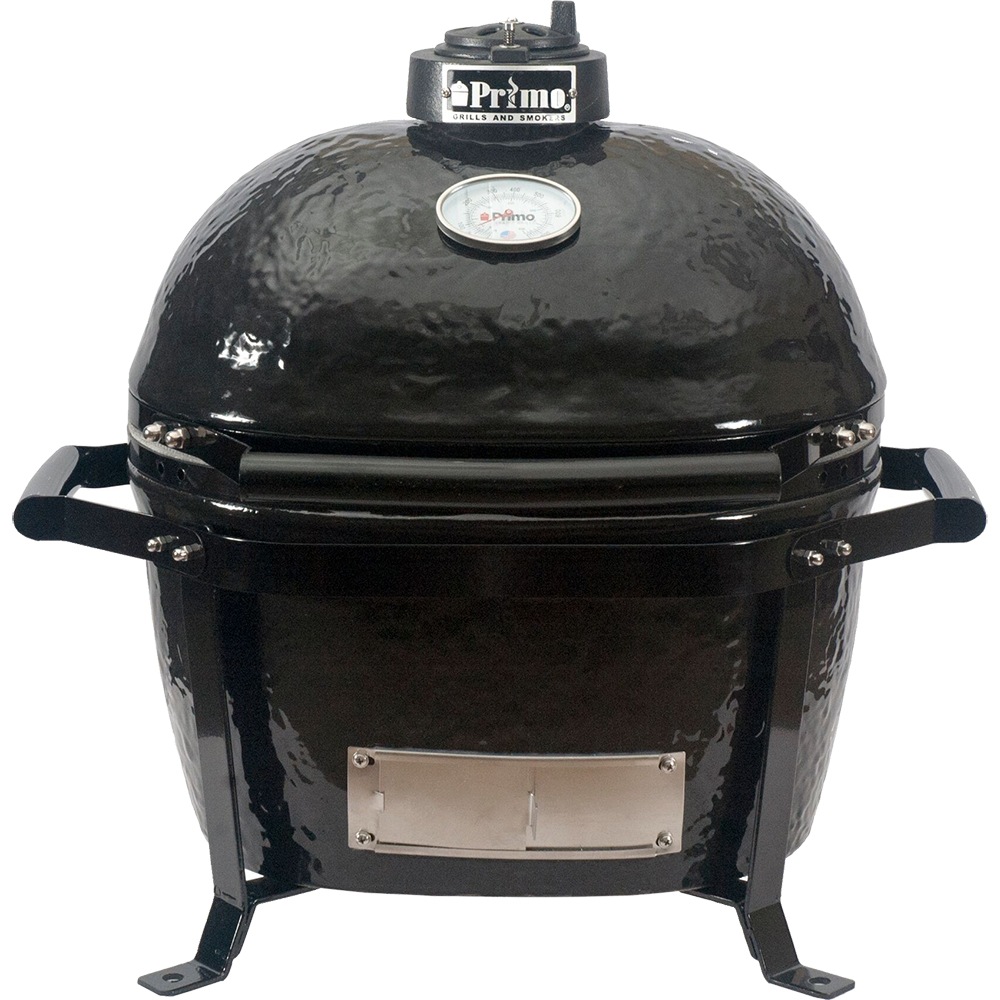 Primo Oval JR 200 Charcoal Ceramic Kamado Grill on GO Portable Carrier