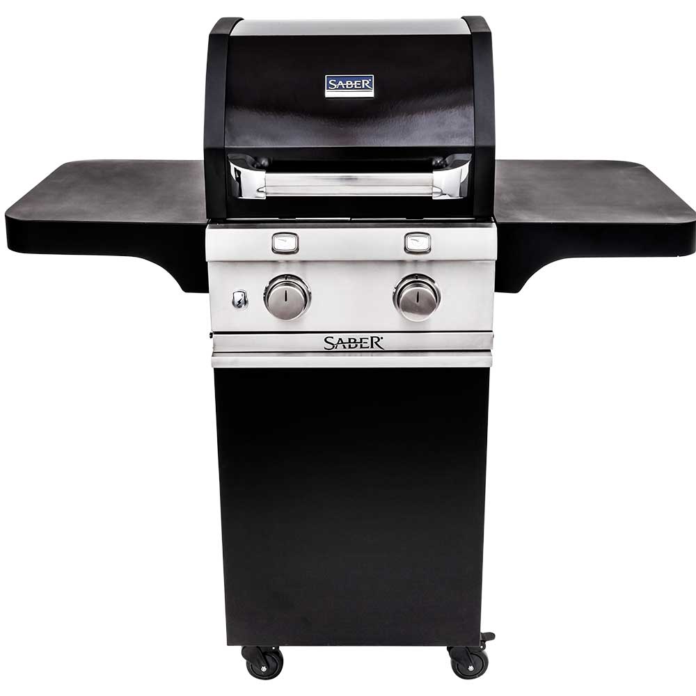 Saber Grills Cast Black 330 20-Inch 2-Burner Freestanding Infrared Propane Gas Grill