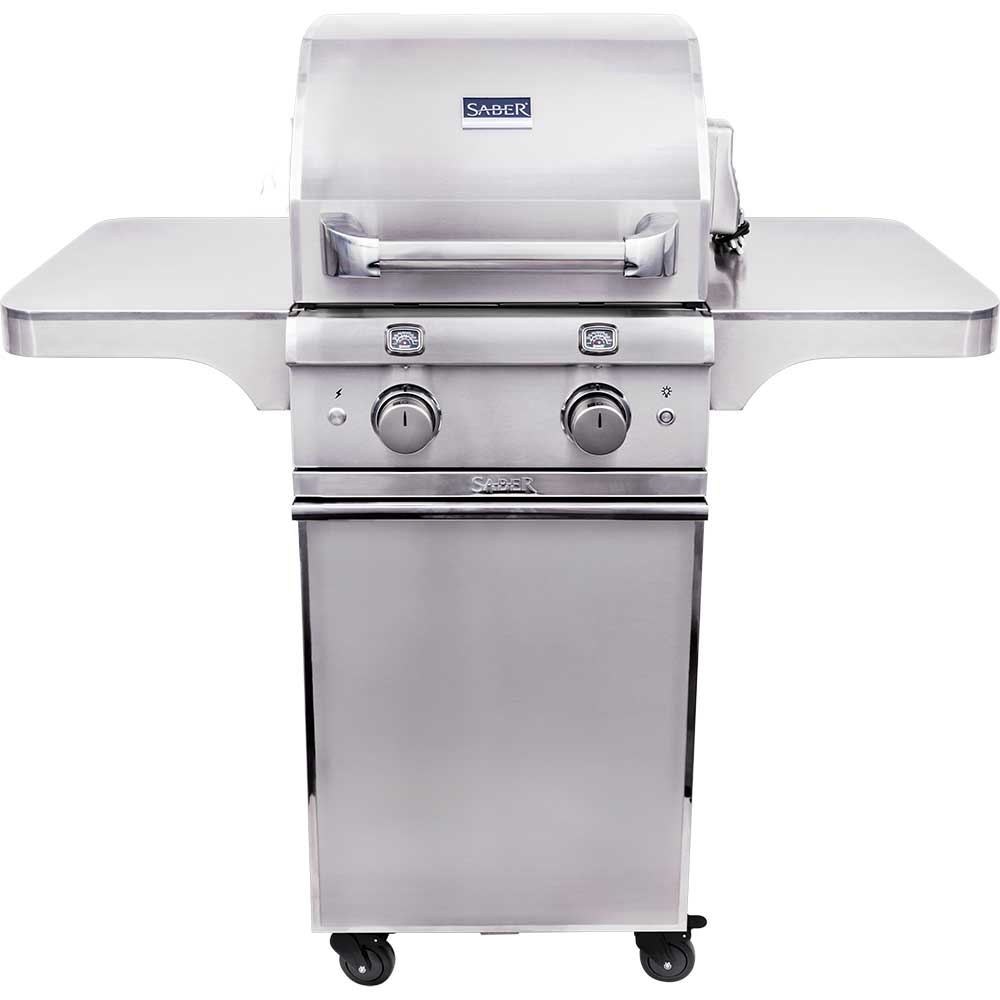 Saber Grills Elite 330 SSE 20-Inch 2-Burner Freestanding Infrared Propane Gas Grill