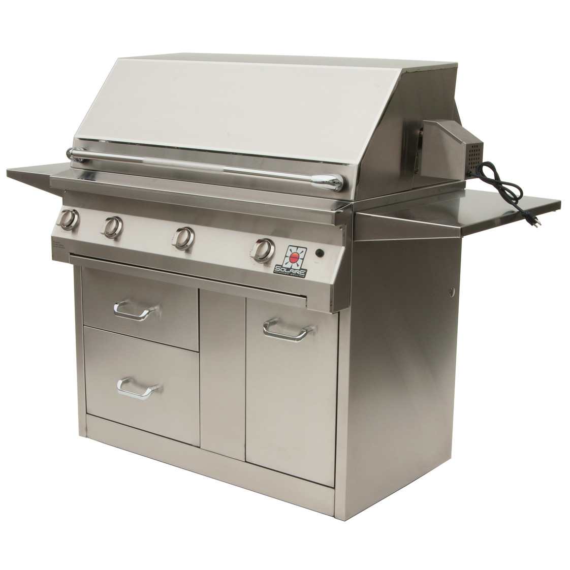 Solaire 42-Inch Freestanding All Convection Propane Gas Grill with Rotisserie on Premium Cart