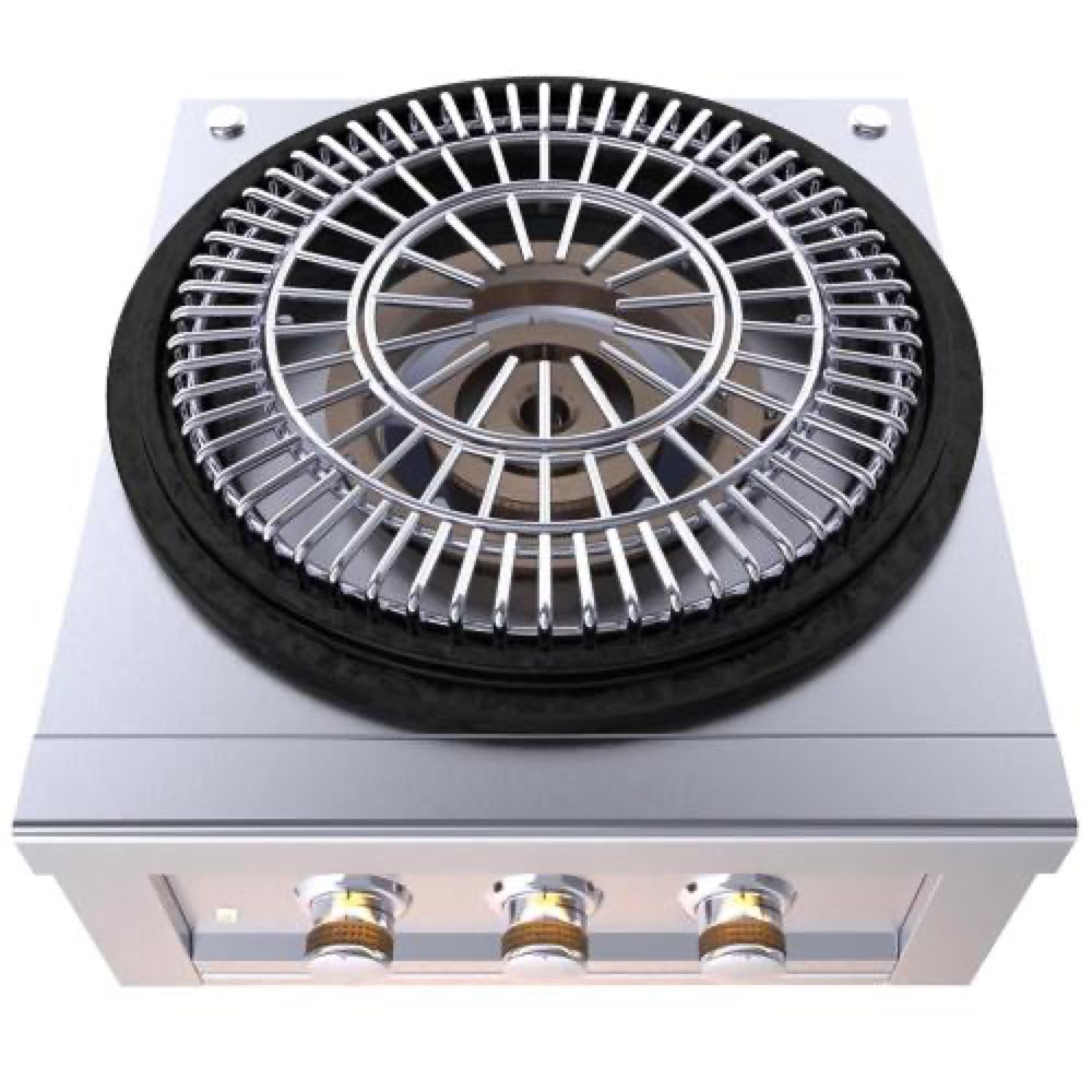 Sunstone Grills 24-Inch Built-In 65,000 BTU Propane Gas Cirque Power Burner with Flat-Top Griller Package
