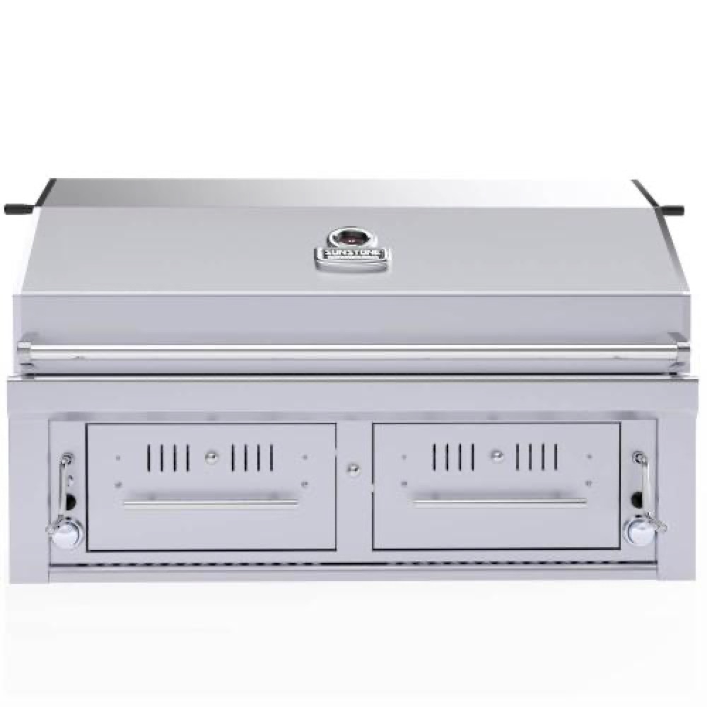 Sunstone Grills Series 42-Inch Built-In Dual Zone Hybrid Propane Gas & Charcoal/Wood Burning Combo Grill
