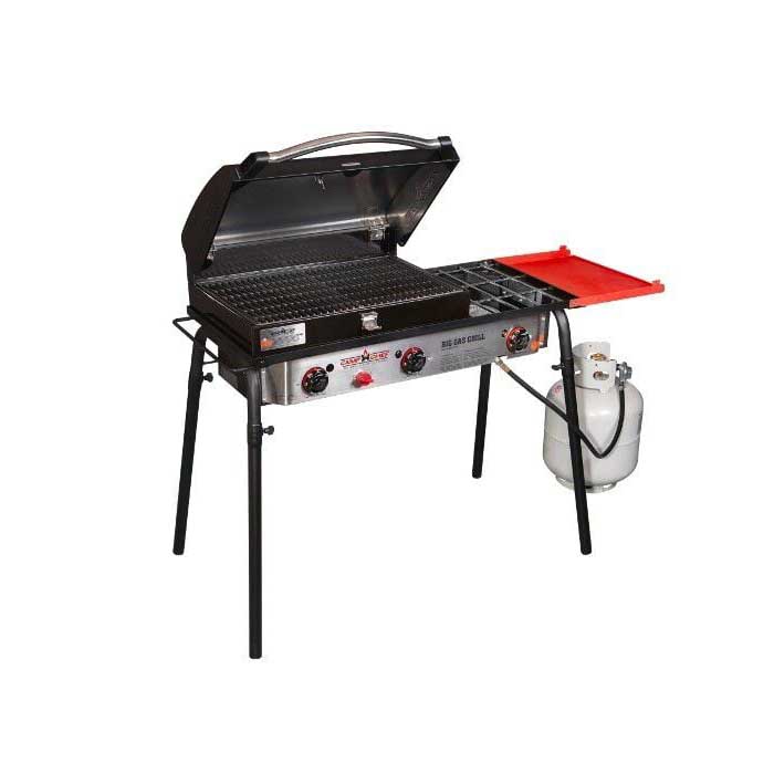 Camp Chef Big Gas Grill 90,000 BTU Three-Burner Cooking System with 24-Inch Grill Box