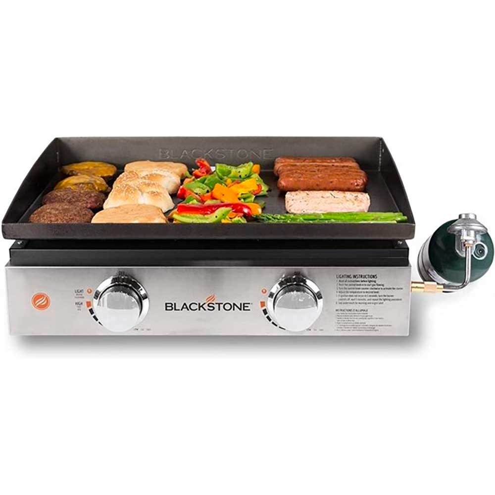 Blackstone Griddle Original 22-Inch 2-Burner Tabletop Propane Gas Commercial Style Flat Top Griddle